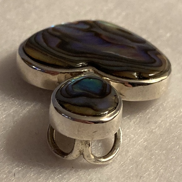 NWOT - 925 Mexican Silver Abalone Shell Heart Pendant* - Picture 10 of 10